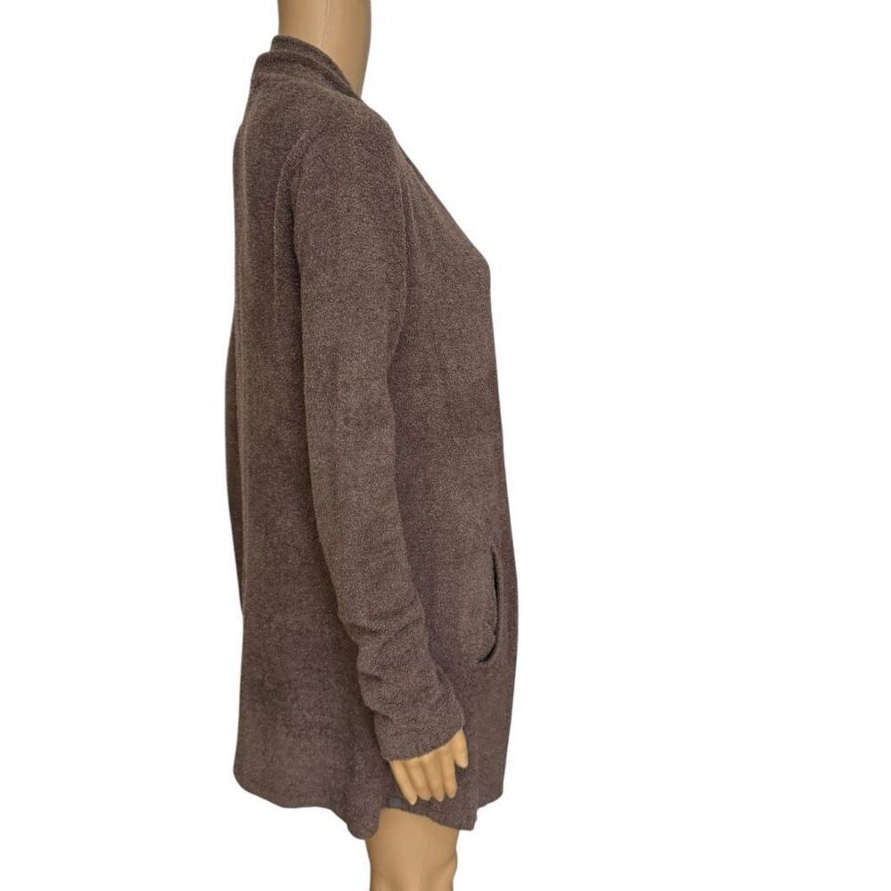 Barefoot Dreams Cozychic Lite Knit Style 903 Brown Cardigan size S/M pockets - Picture 3 of 8